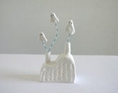 Ghost Factory - Miniature White Ceramic Sculpture