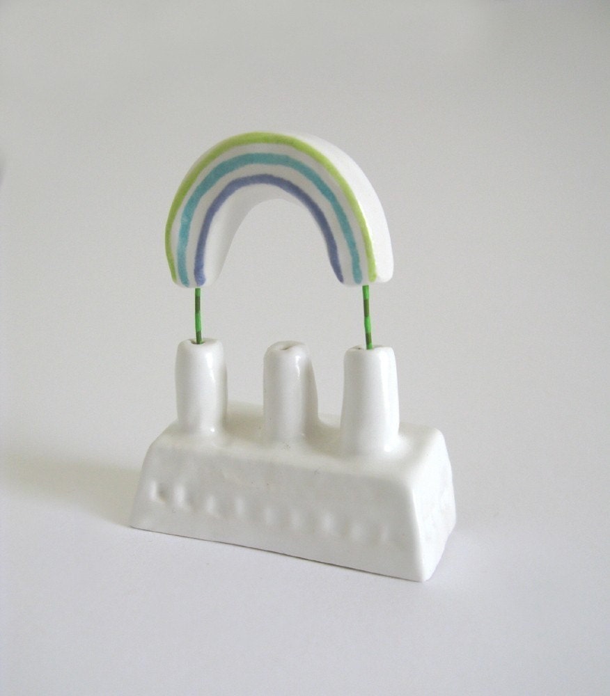 Double Rainbow - minature ceramic rainbow factory duo