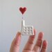 Heart Factory - little ceramic house sculpture