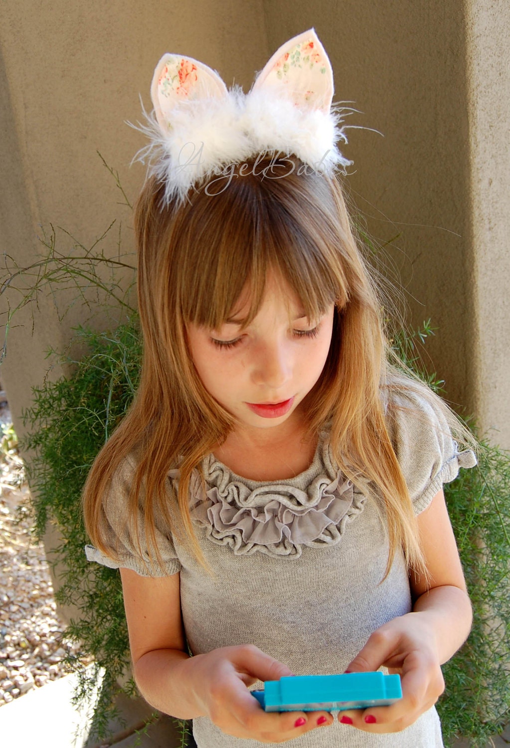 Bunny Ears Kitty Cat Ears and Bunny Tail DIY Pattern Instructions Easter No Sew Free Shipping