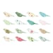 Pastel patterned birds - A4 print