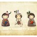 Wild Life Paperdolls serie - Feathers and paperdolls -  5x7 print