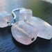 Soft Pastel Pink Rose Quartz Stone Earrings in Sterling Silver - Christian Earrings - Almond Blossoms