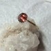 Raspberry Garnet ring  in silver on gold filled eco-friendly recycled sources - custom made in your size - January Birthstone