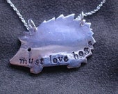 Must Love Hogs Fine Silver Necklace