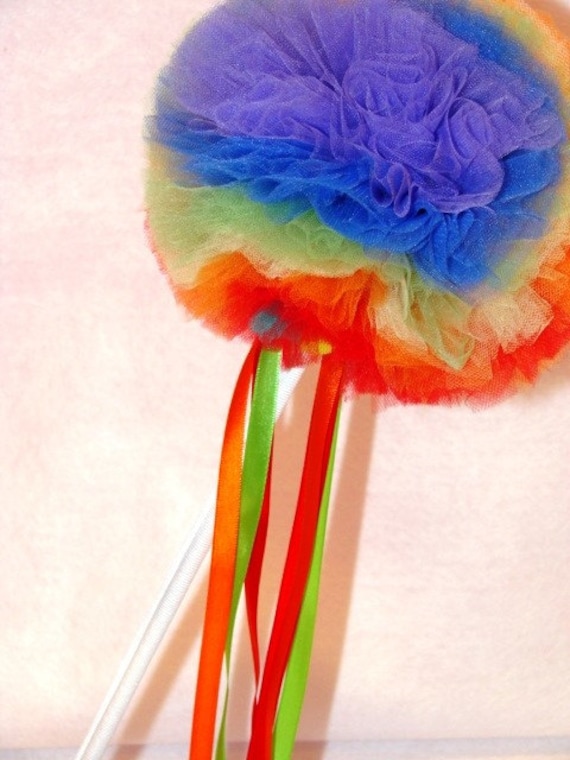 Rainbow Whimsy Wishing Wand With Trailing Ribbons Il_570xn