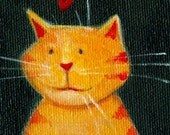Tigger Kiss aceo art card