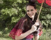 Emily Elaine Lace Capelet Vampyre Red