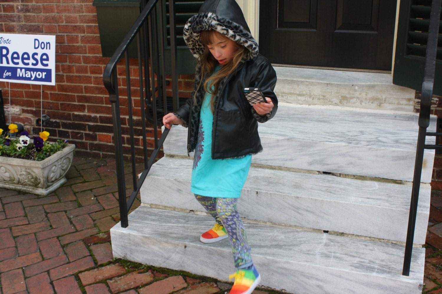 Hand painted rainbow sneakers for girls available in infant or toddler whole sizes 1 - 10