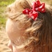Minnie Mouse shoes - Hand painted red minnie mouse inspired buckle maryjane shoes with removeable hairclip bows for girls, baby toddler
