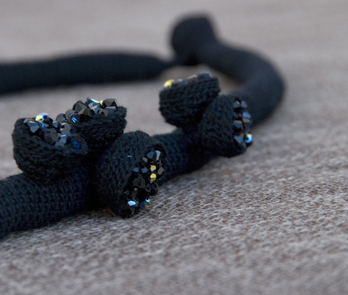 cotton and Swarovski crystals wrap