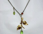 After the Rain  bronzed brass necklace