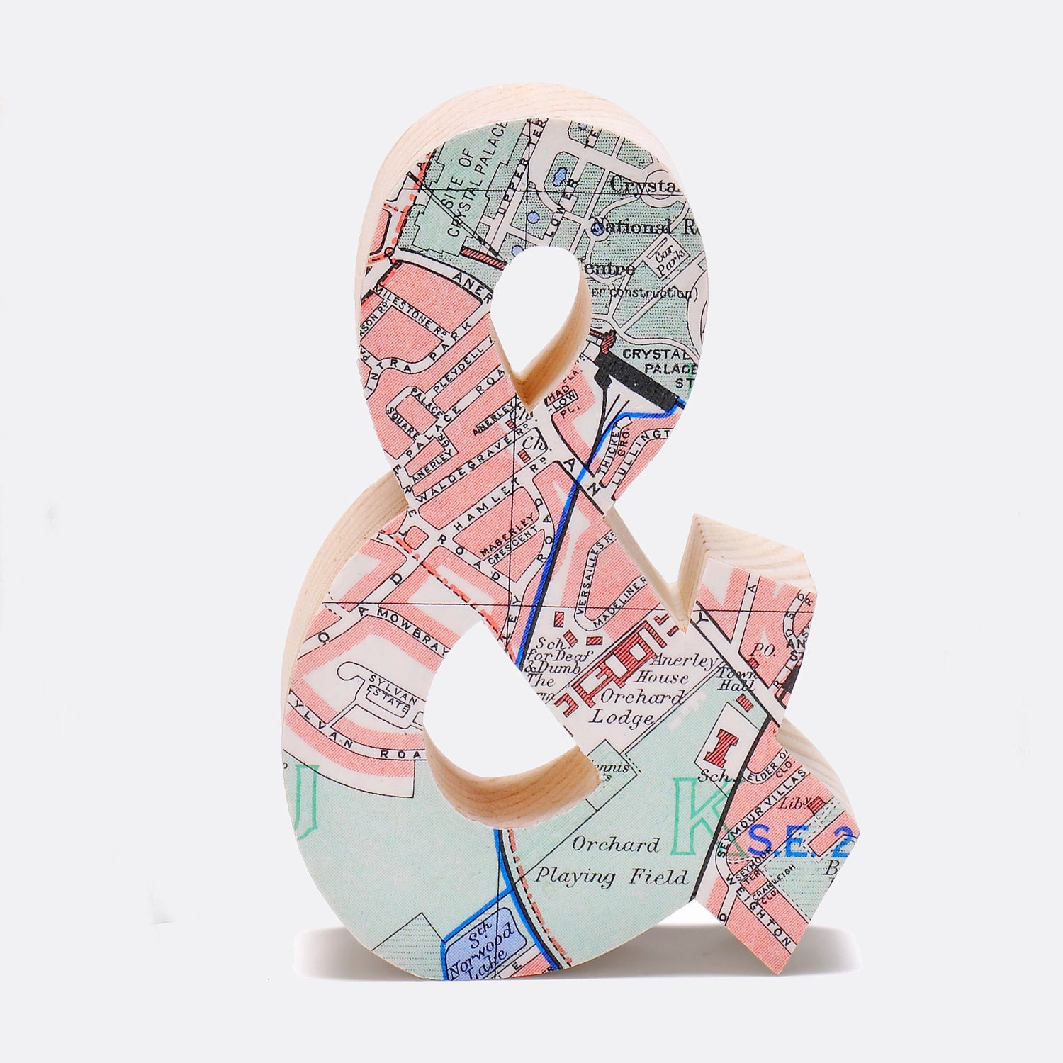 Set of three bespoke map Initials