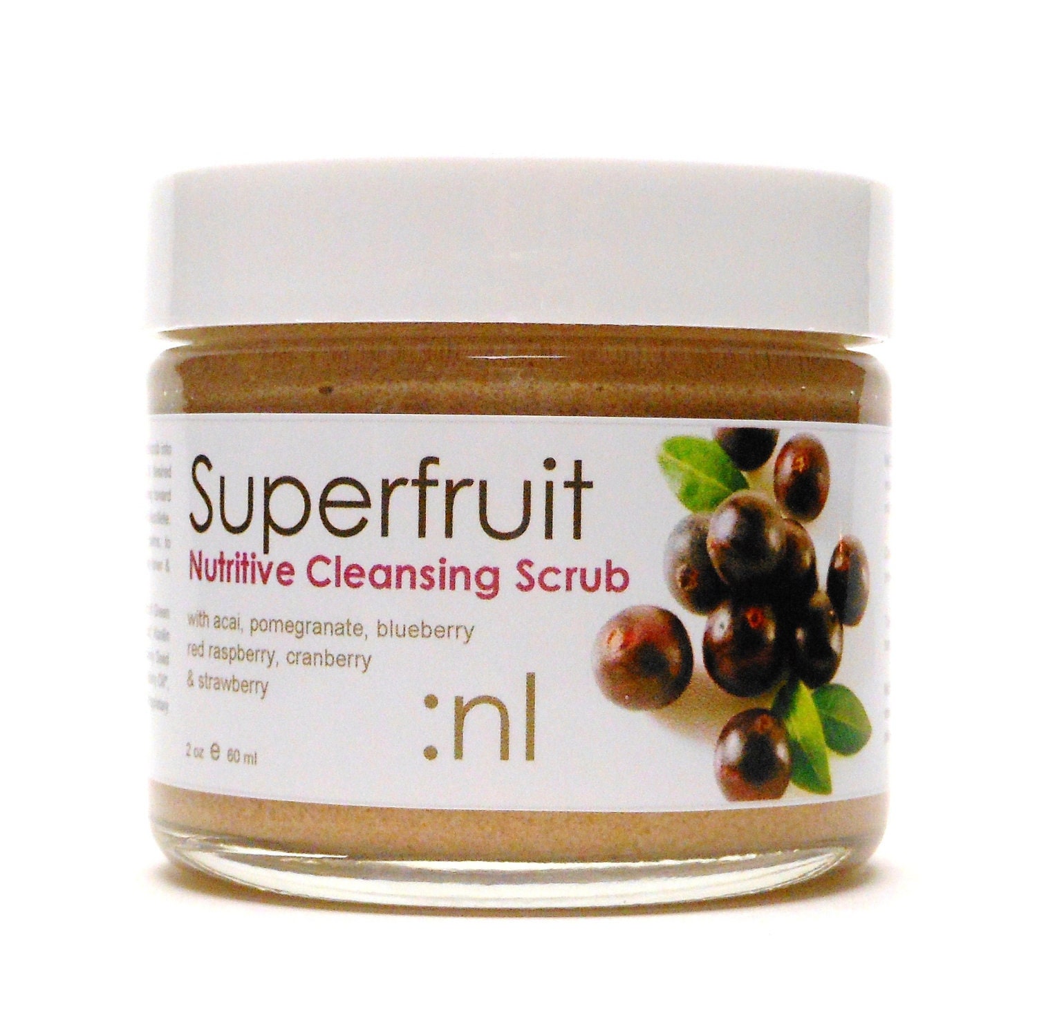Organic Facial Cleansing Grains, Berries and Botanicals. All Natural and Gentle Exfoliate. VEGAN.