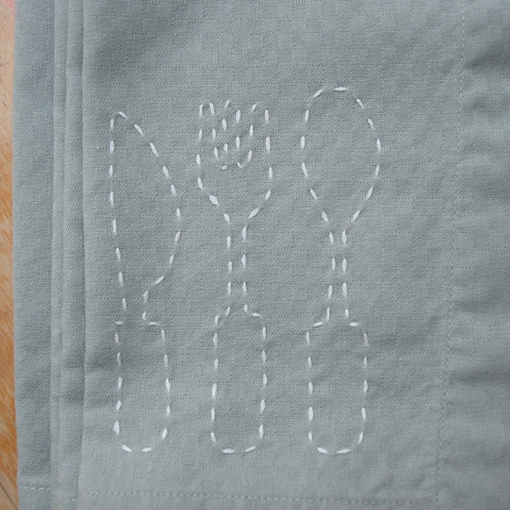 silverware - dinner napkins for four