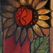 Red Sunflower card