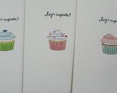 Hey Cupake Notecard set of 3