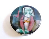 Modernist Figural Ceramic Box by Polia Pillin