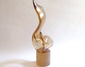 Modernist Glass Sculpture by Elio Raffaeli for  Cenedese Dantes Flame