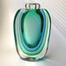 1980s Triple Sommerso Murano Glass Vase by Luigi Onesto
