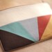Color Block Triangles Zipper Pouch