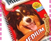 DOG COOKIE BISCUIT Snacks Original Recycled Notebook / Upcycled Journal - Spiral Bound and Eco Friendly - Meaty - For the Dog Lover-