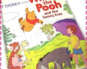 Walt Disney Presents WINNIE THE POOH and the Honey Tree - Recycled / Upcycled Retro Record Album Cover Journal Notebook - Vintage Circa 1966