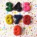 Kids' NUMBER CRAYONS - Party Pack of 20 Favors - CHOOSE Three, Four, Five, Six, Seven, Eight or Nine -Yellow, Pink, Green, Orange, Blue, Etc