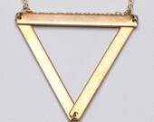 Equilateral Triangle Pendant Necklace Built In Brass