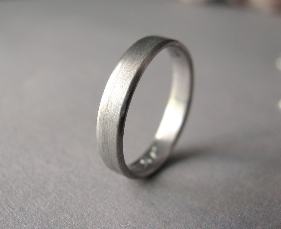 Palladium - 3mm wide wedding band