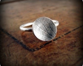 Hydrangea petal ring - sterling silver ring