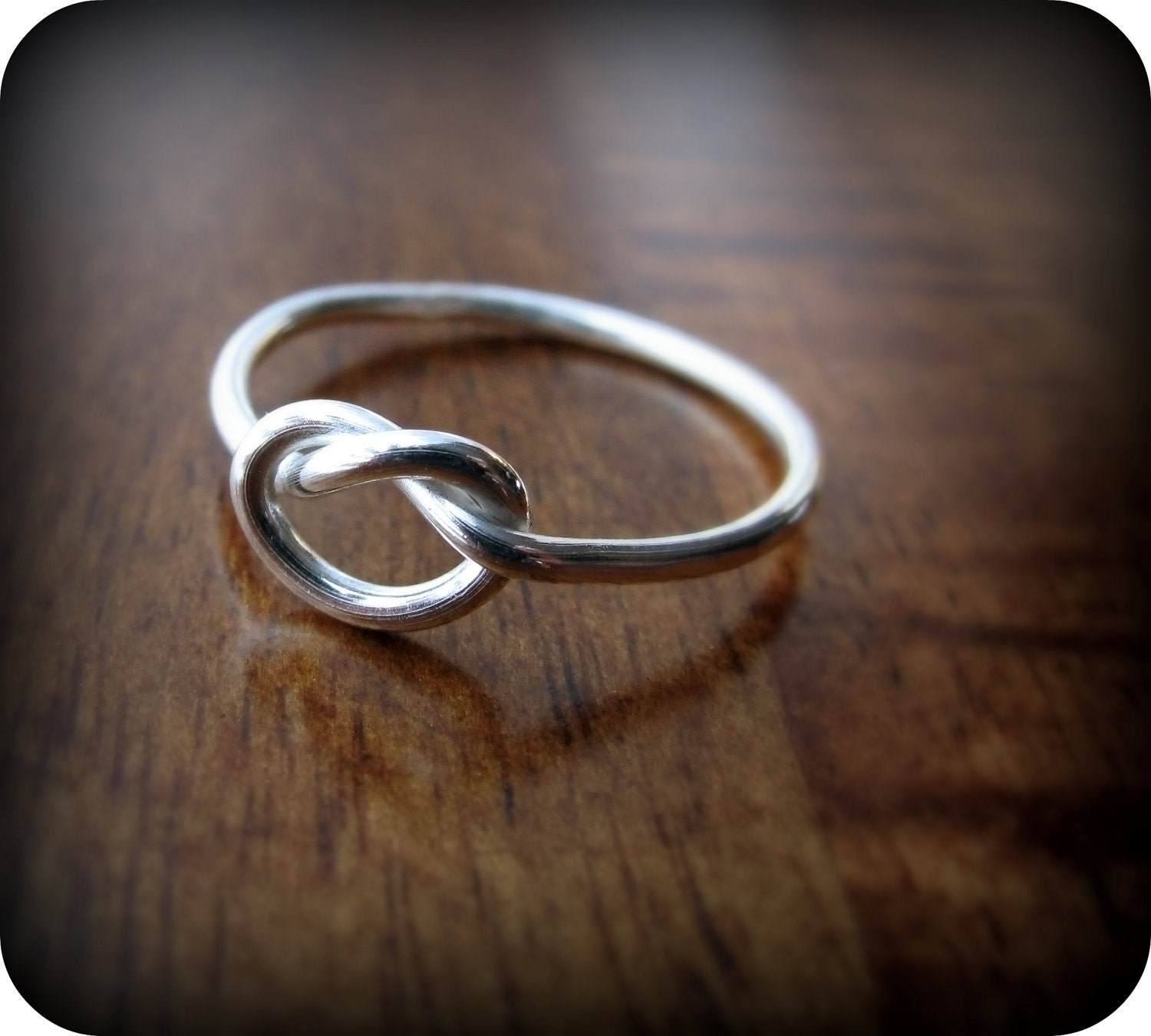 Knot ring - 16 gauge recycled sterling silver ring
