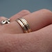 Silver and gold filled hammered stacking rings - set of 5