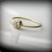 Diamond ring - recycled 18K gold ring with 0.23ct diamond