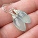 Sea foam Chalcedony earrings in aqua mint