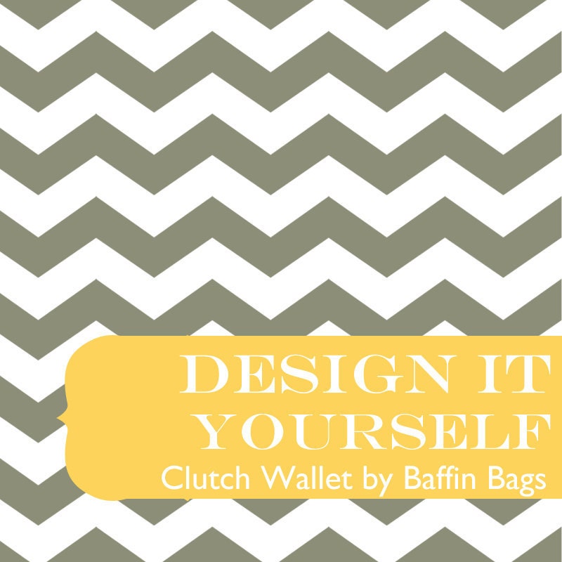 Clutch Wallet Case - Design It Yourself - DIY -  You Choose the Fabric