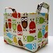 Storage and Organization - Fabric Organizer Container Bin Basket - Urban Zoologie - Owls Bermuda