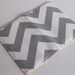 Passport Cover Case - Gray and White Chevron - Zig Zag