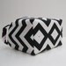 Fabric Organizer Bin Storage Container Basket - Black and White Chevron