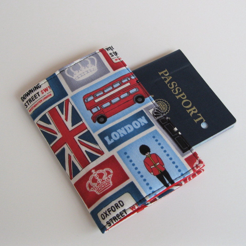 Passport Fabric Case Cover - I Love London