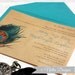 Real Wood Peacock Feather Custom Wedding Invitations