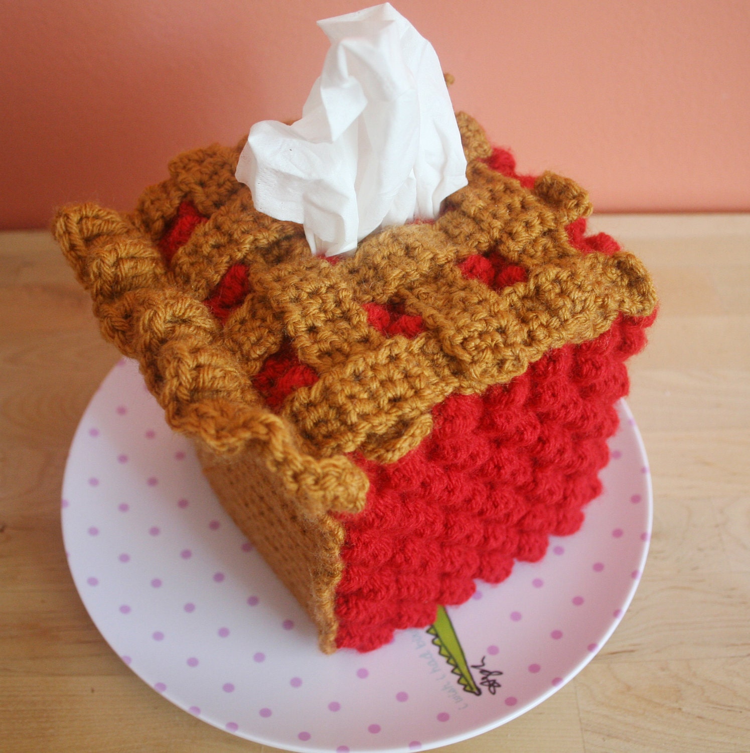 Slice of CHERRY Pie Tissue Box Cozy -Made To Order