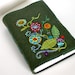 Hand Embroidered, Sketchbook, Notebook - Handbound Journal of Felted Recycled Wool