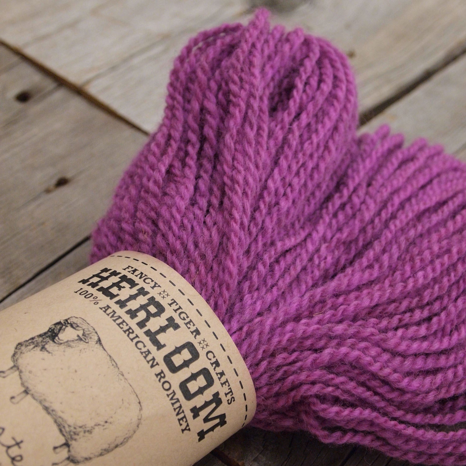 Heirloom 100% American Romney Yarn - Bee Balm