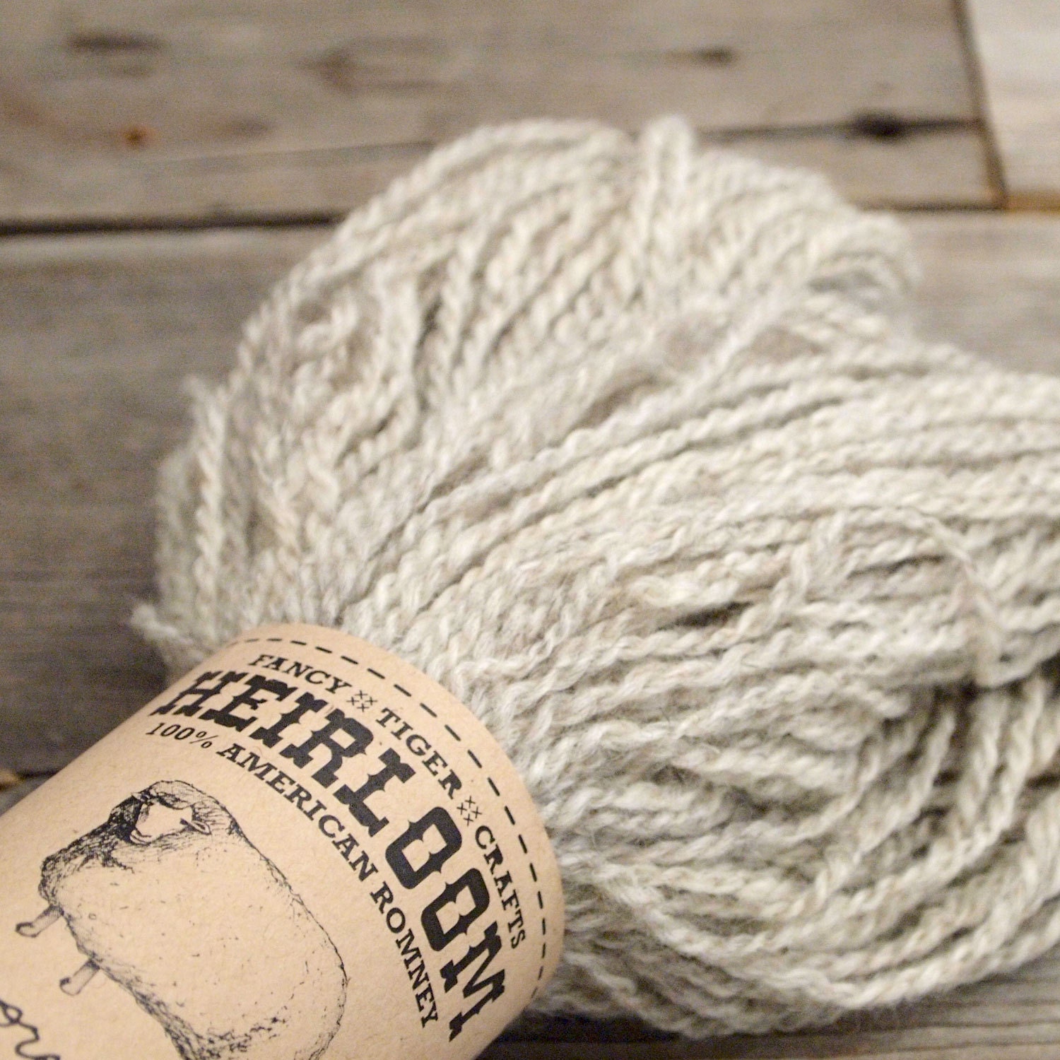 Heirloom 100% American Romney Worsted Yarn - Natural