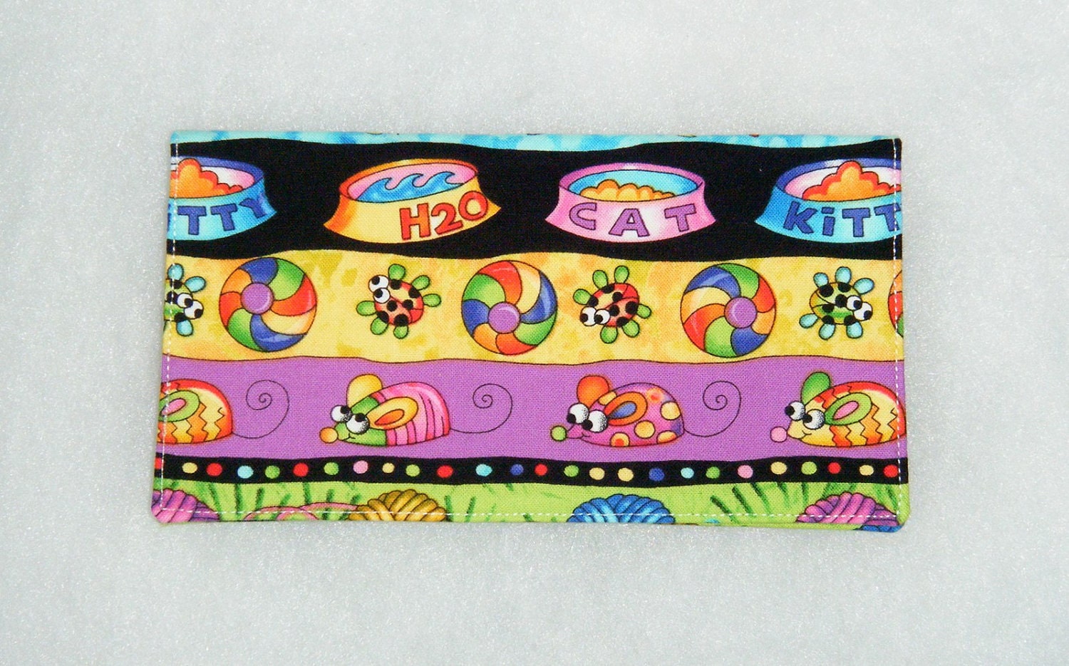 Checkbook Cover - Cat Toys