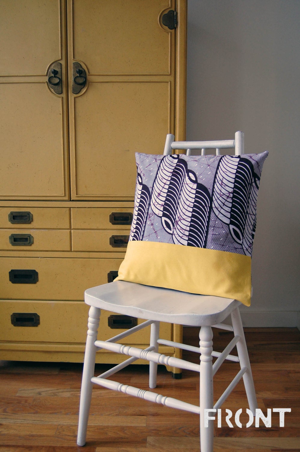 Ribbons Pattern Block Accent Pillow 18x18