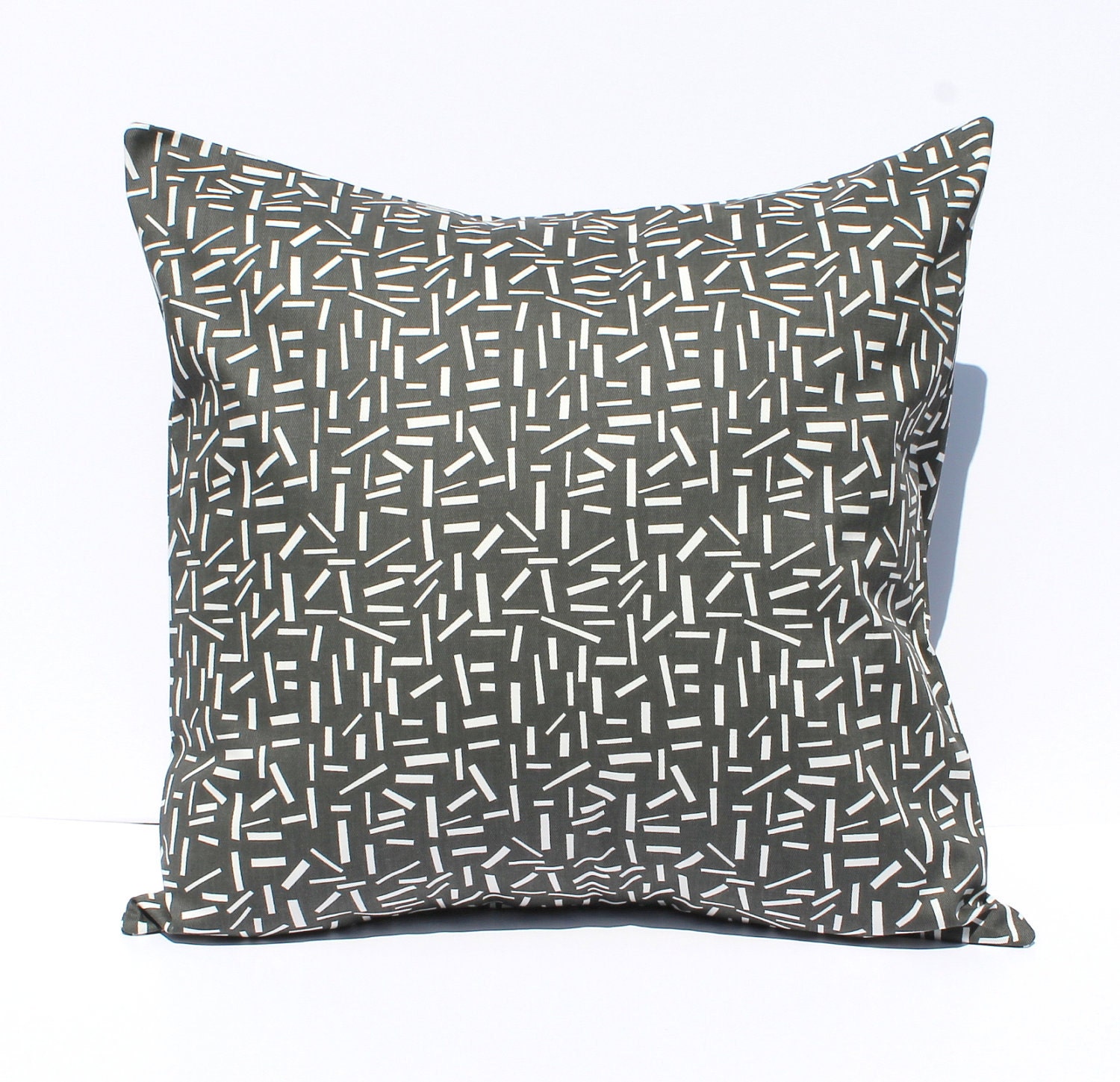 CLEARANCE SALE Decorative Pillow Covers - Charcoal Gray Sprinkles - 18 x 18 Cushions - nursery decor - ready to ship
