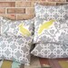 Decorative Pillow Cover - Industrial Warm Gray & Natural Geometric Link Lumbar Pillow Cover 12 x 16 Accent Cushion - Home Baby Nursery Decor
