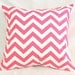 Decorative Pillows Cushions Cover - Chevron Hot Pink & White - 18 x 18 Accent Throw Pillow - Baby Nursery Decor
